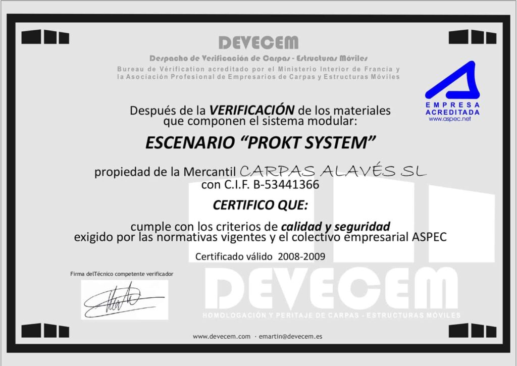 certificaciones